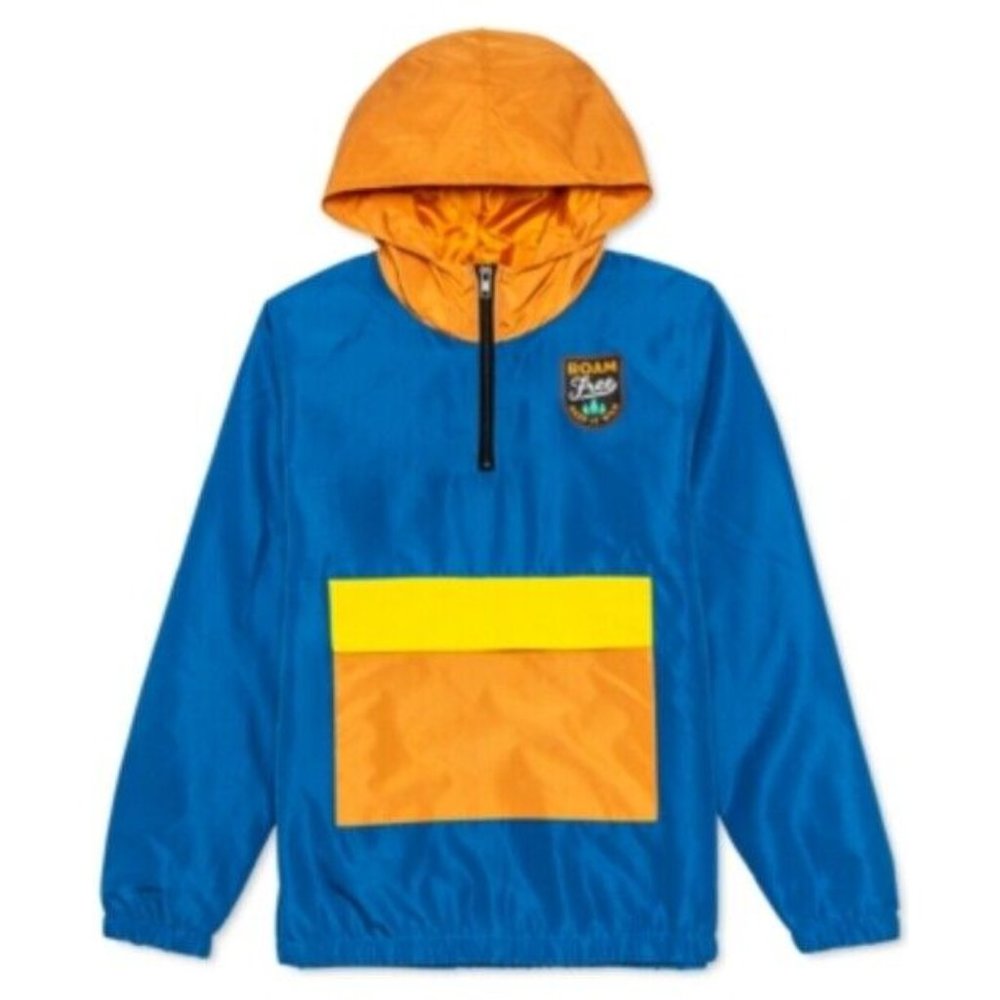 Jem Big Boys Roam Free Colorblocked 1/4-Zip Hooded Anorak Size S (8)